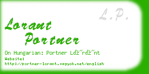 lorant portner business card